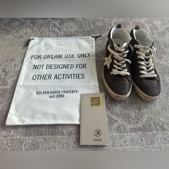 NEW GOLDEN GOOSE Midstar Mixed Leather Leopard Mid-Top Sneakers $645 SIZE 39 US9 - Picture 8 of 16